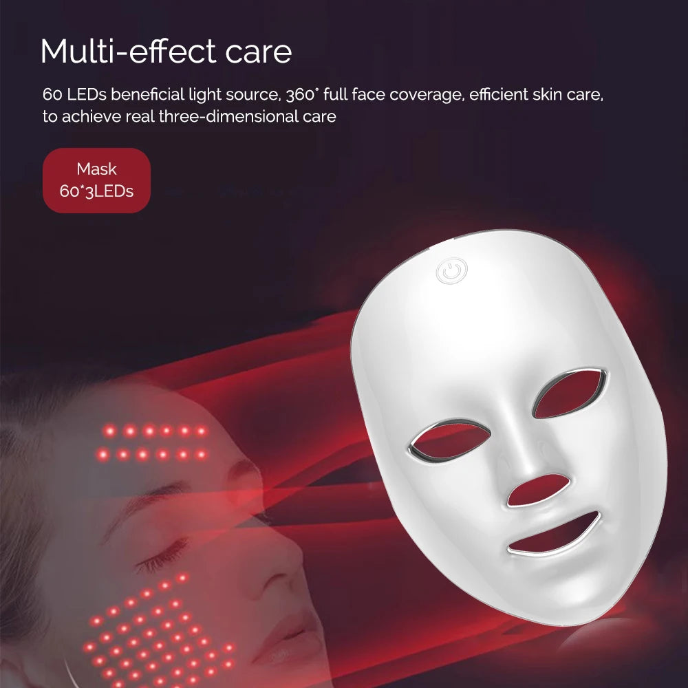 7-Color LED Light Therapy Face Mask – Wireless Skin Rejuvenation & Repair