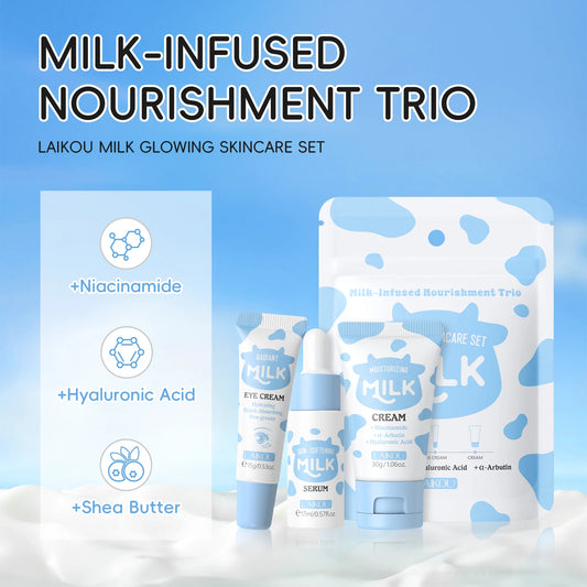 Milk Glow Hydration Set – Serum, Eye Cream & Moisturizer