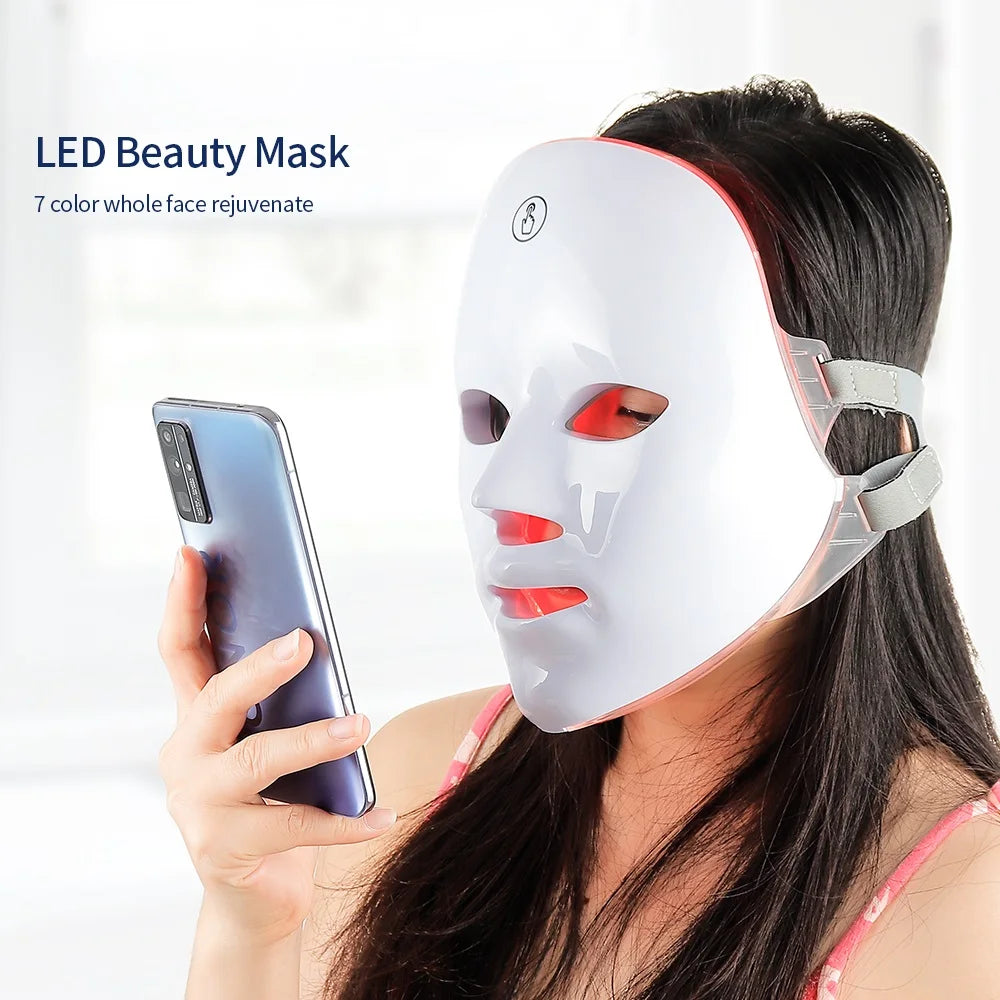 7-Color LED Light Therapy Face Mask – Wireless Skin Rejuvenation & Repair
